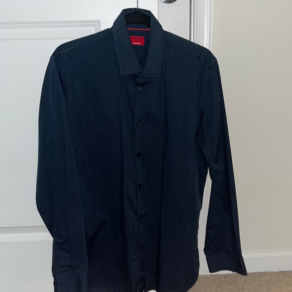 Blue Alfani shirt with extra buttons!